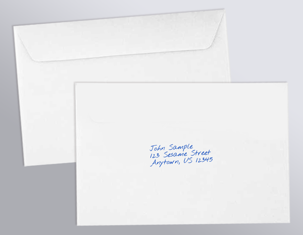 White Greeting Card Envelope